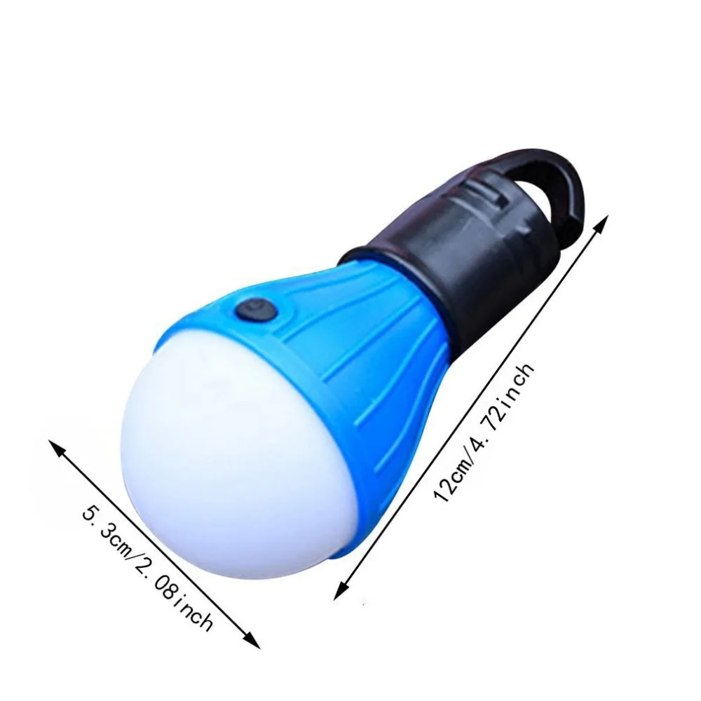 1pc Blue Portable 3LED Outdoor Hook Pendant Lights - Perfect For Camping, Emergency, And Night Lighting