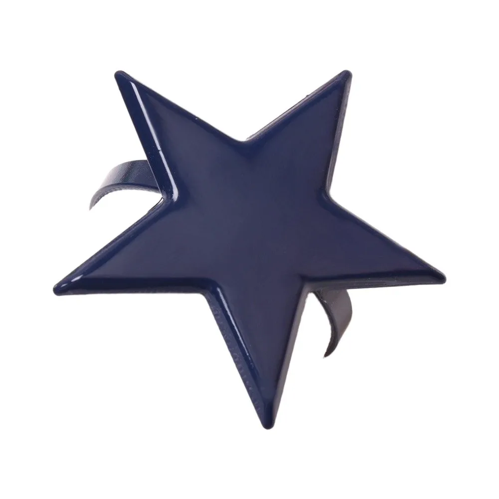 Star Motif Napkin Rings Set 6 Pieces Featuring Iron Build and Bright Electroplated Layer for Enhanced Table Visual Appeal