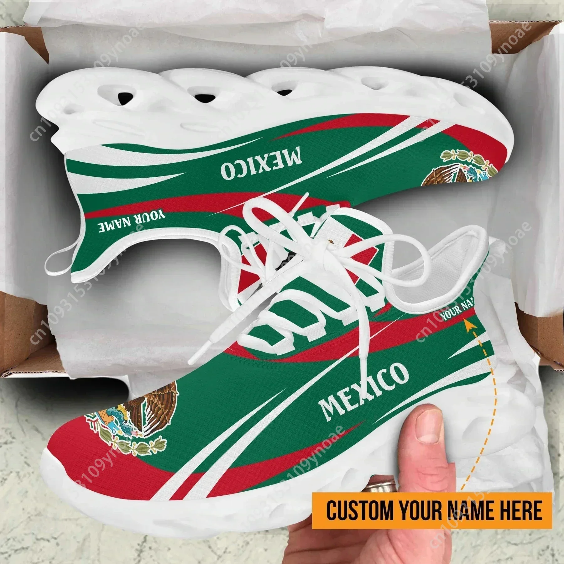 

Mexico Flag Pattern Print Summer Mens Running Shoes Fashion Male Casual Walking Shoes Non Slip Blade Tenis Sneakers for Man