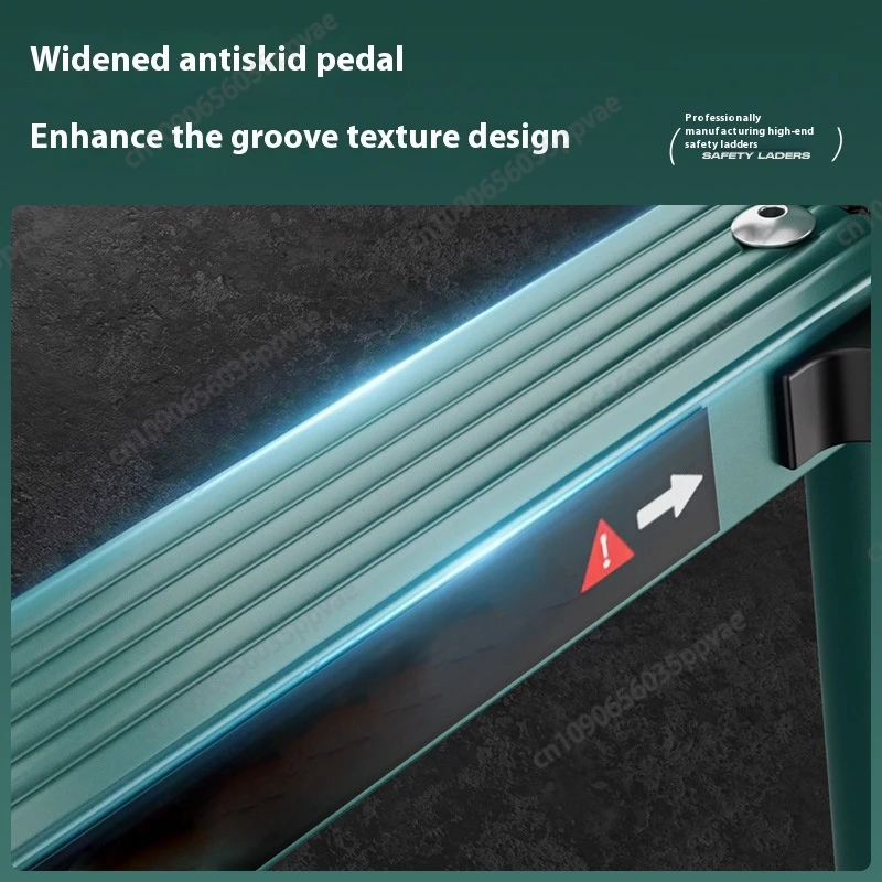 سلم تلسكوبي محمول من الألومنيوم مع نظام مضاد للصدمات وخطوات متعددة الوظائف لمستودع وتجديد المنزل والحديقة #3