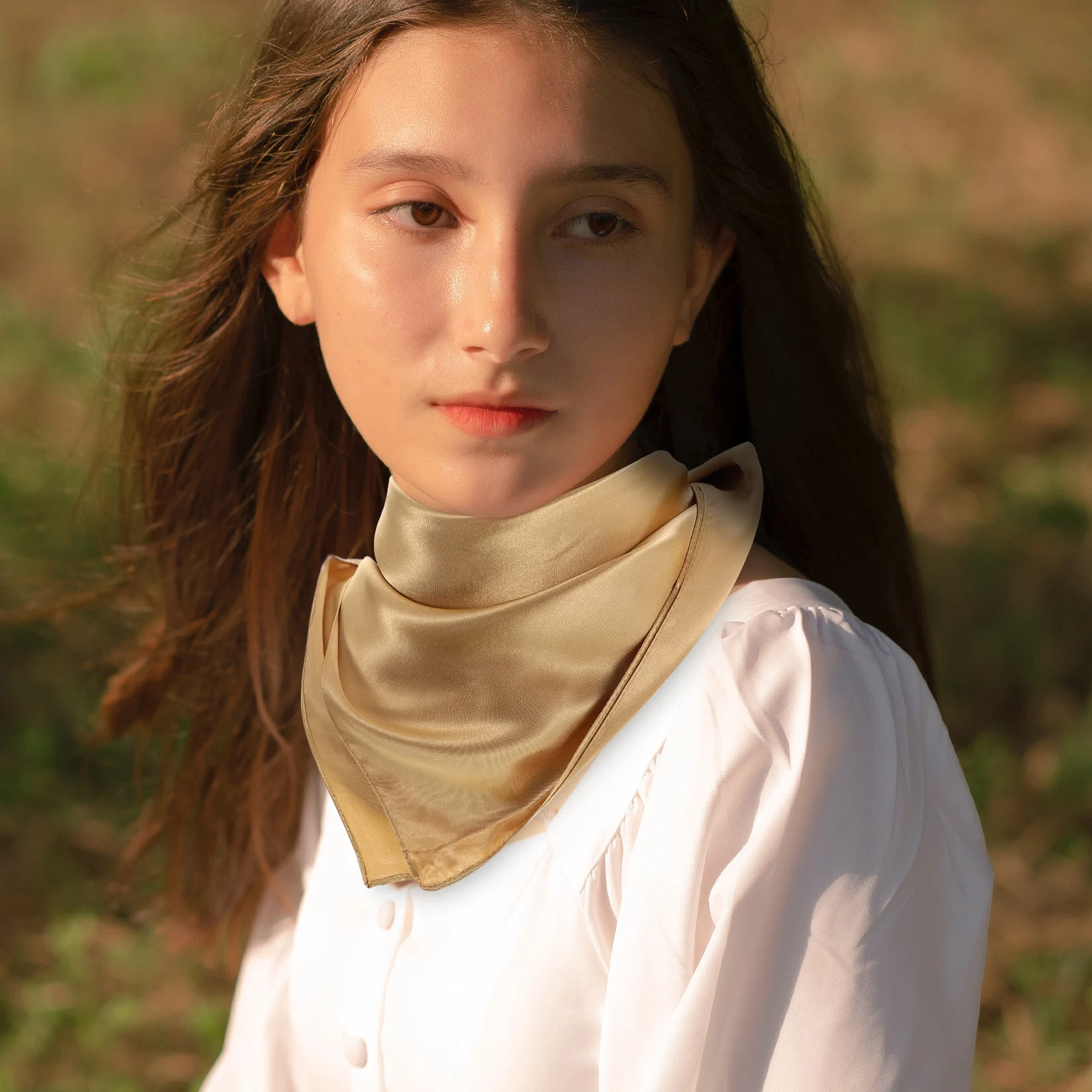 

Silk Scarves Women Solid Color Fashion Accessory Elegant Professional Gift Comfortable Design Scarf
