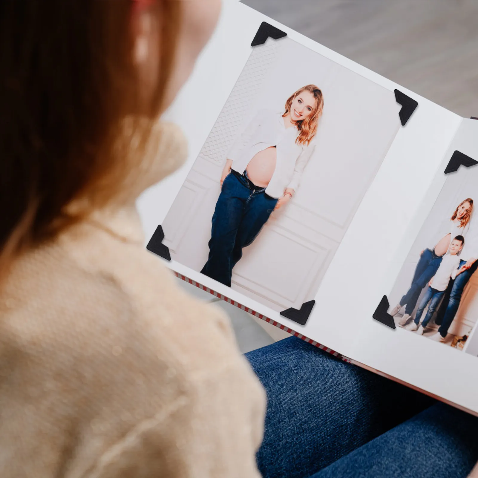 

10 Sheets Photo Corners Self Adhesive Photo Album Corners for Scrapbook Journals Picture DIY Book Organizer Picture DIY