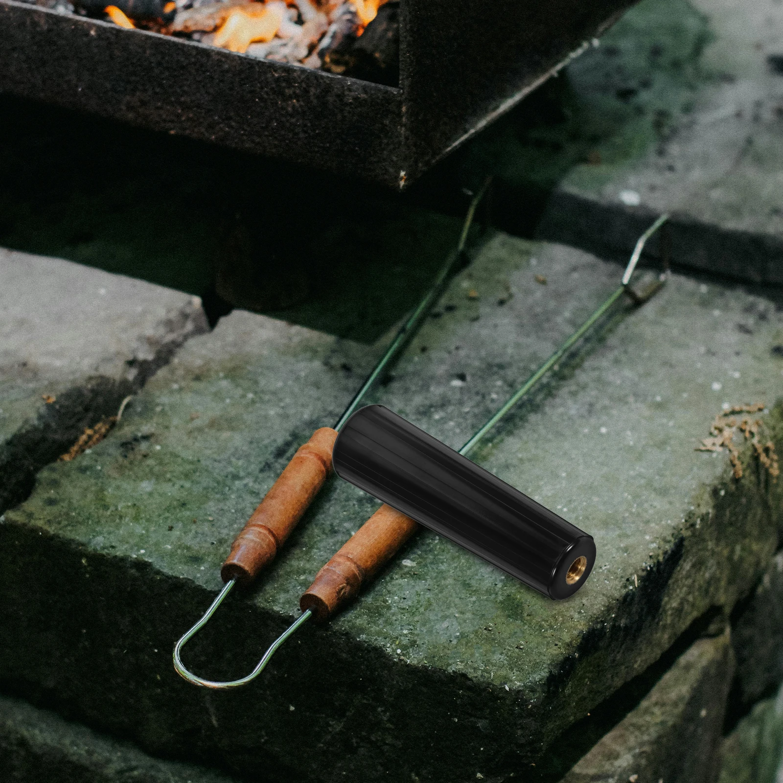 

M10 Embedded Thread Grill Rod Handle Bakelite Rotisserie Fork Replacement Bbq Tool Accessory Insulated Handle High Temperature