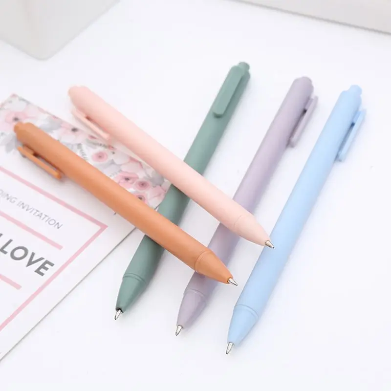 15 Piece Cute Morandi Gel Pen Macaron Candy Color Press Stationery Kawaii Funny Pens