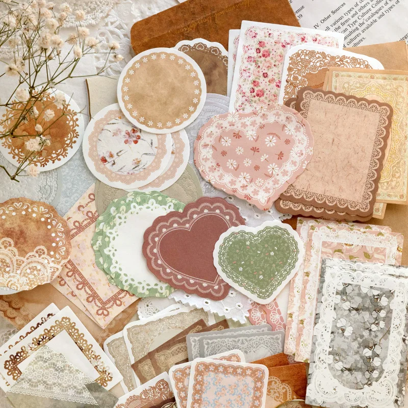 1 paquet/100 pièces d'autocollants vintage mixtes nostalgiques, ornements riches en éléments variés pour scrapbooking et fournitures d'artisanat