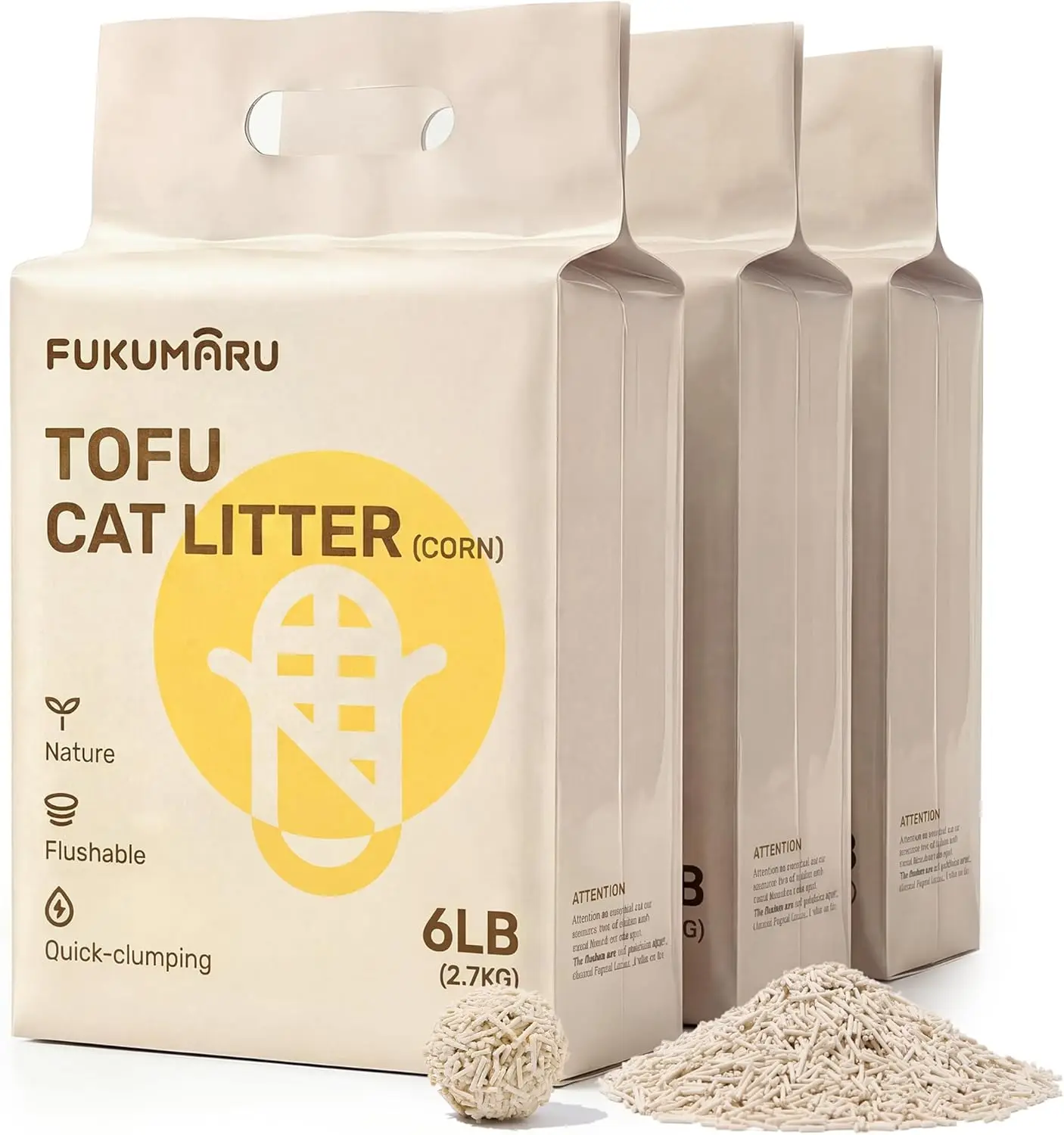 

Наполнитель для кошачьего туалета из тофу - Натуральные легкие гранулы без запаха, без пыли, быстро комкующиеся, эффективное устранение запаха, F