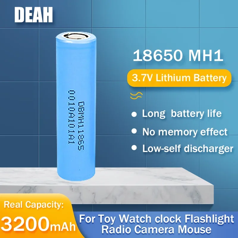 1pcs Original 18650 MH1 3.7V 3200mAh Lithium Rechargeable Battery 10A Discharge For Flashlight Electric Tools 18650 Li-ion Cells