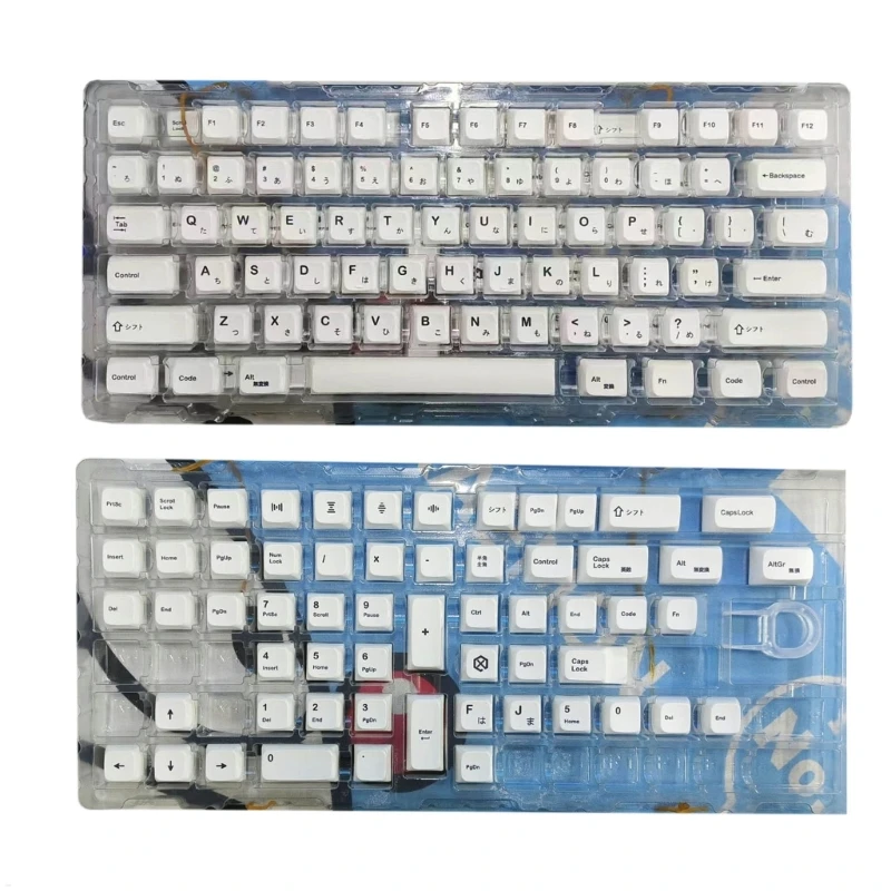 

PBT White Keycaps 135Keys XDA Sublimations Japanese Keycap White Theme