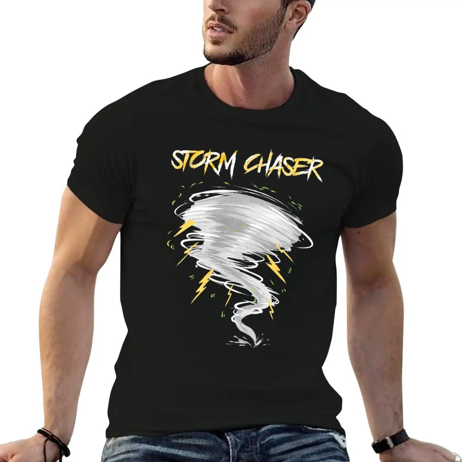 

Storm Chaser Tornado & Hurricane T-Shirt t shirts for man graphic tees t shirts cotton 100% T-Shirt