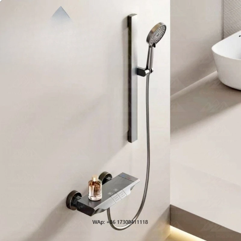 Design Shower System Mixer Set Bathroom Smart Shower Faucet Piano Waterfall Shower Head Set