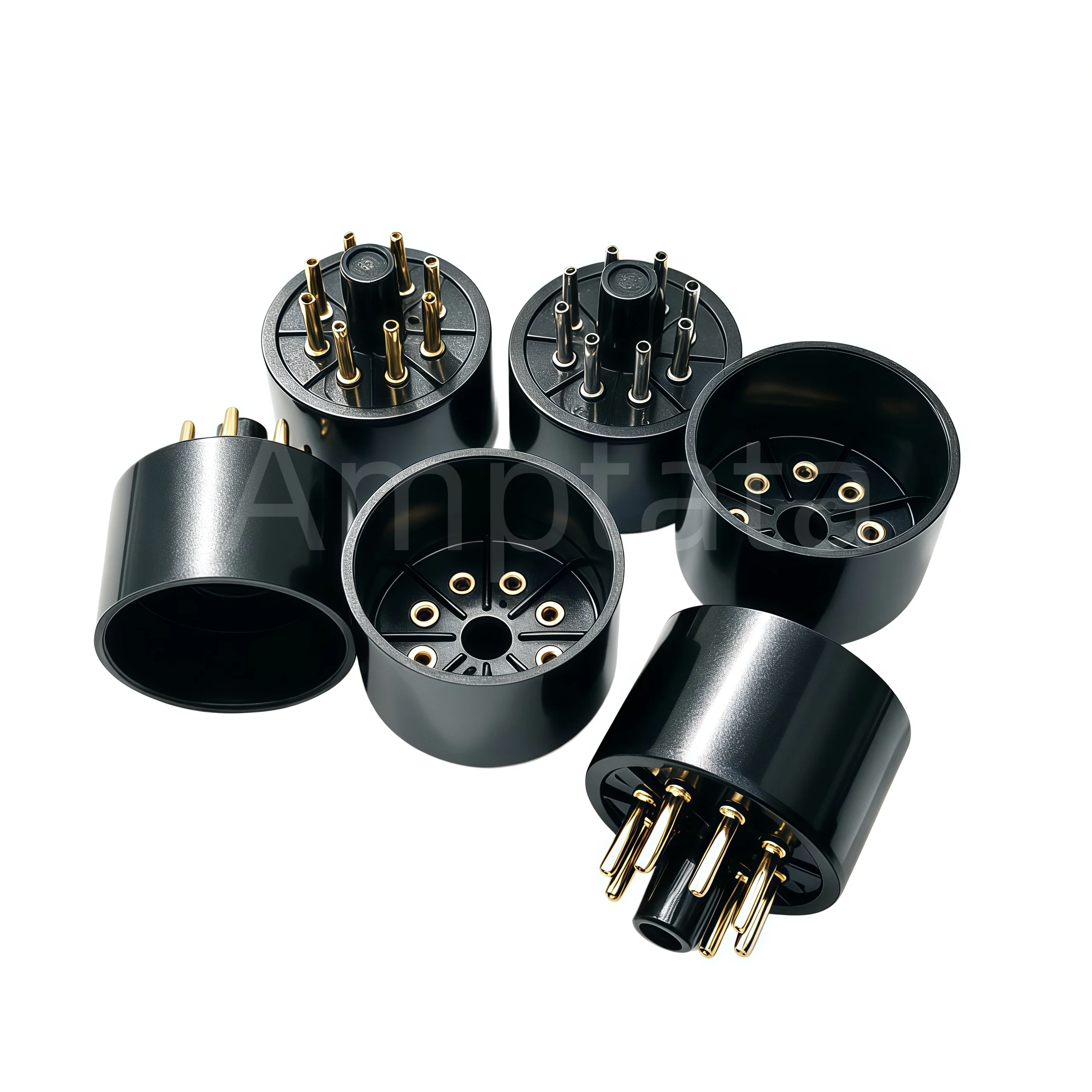 10個-s8aes-オクタル-ベークライト-チューブソケット-ベース-金メッキ-銀メッキ-kt88-kt66-el34-6550-6l6-6v6-gz34-5u4g-チューブアンプ-diy用