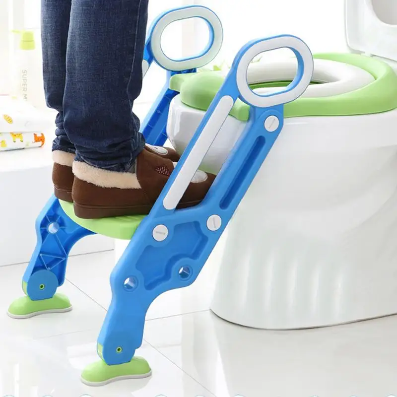 Toddler Potty Training Seat Children Potty Toilet Training Seat With Anti-slip Ladder Children Toilet Training Folding Seat