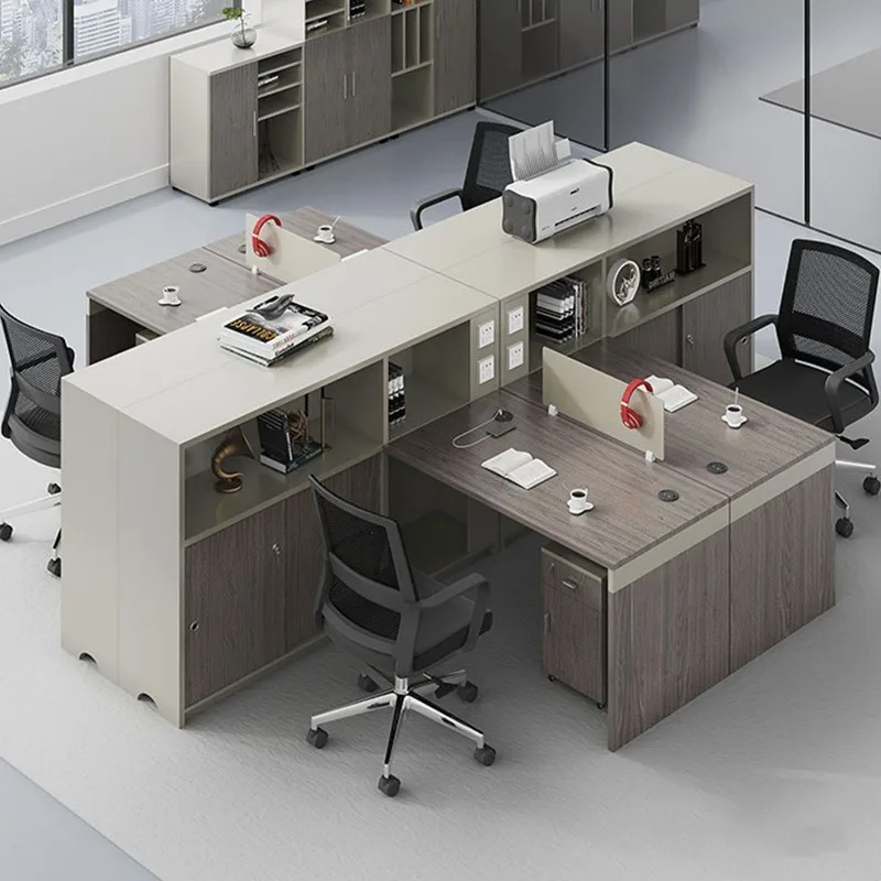 Single four staff seat Screen card seat Modern computer desk Desk