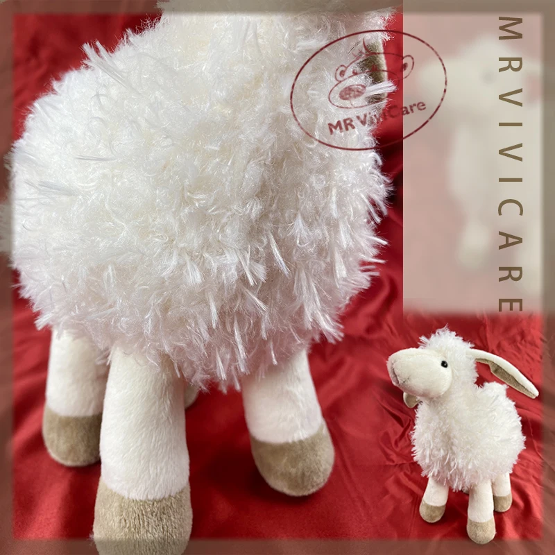 Children Soft White Sheep Plush Doll Baby Cute Animal Doll Girls Baby Stuffed Doll Home Toys Sleeping Mate Stuffed Plush Toys