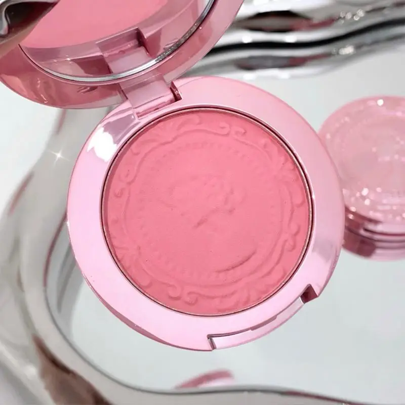 Natuurlijke Blush Voor Wangen Reliëf Roze Poeder Blusher Langdurige Enkele Kleur Matte Blusher Gezicht Make-Up Cosmetica Blost