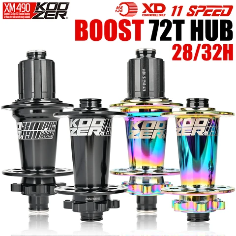 Koozer xm490 pro boost 28h 32 furos mtb cubo de bicicleta 15x110 12x148mm ta através de hg xd ms sx gx nx 10 11s 12s através da bicicleta CR-MO aço