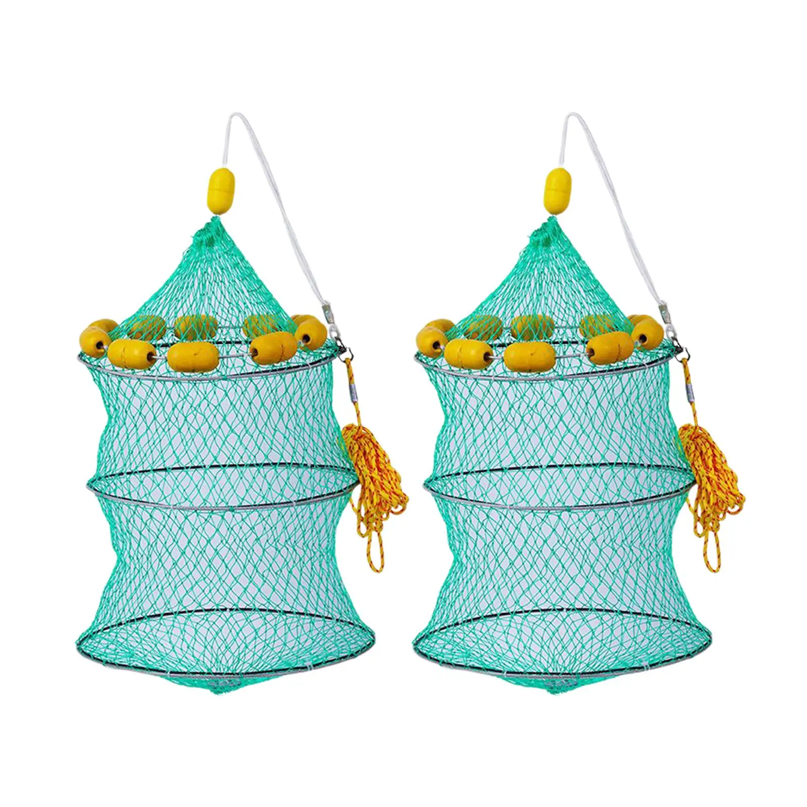 

Fishing Net 3 Layers Collapsible Thickened Woven Fish Basket Fish Net Folding