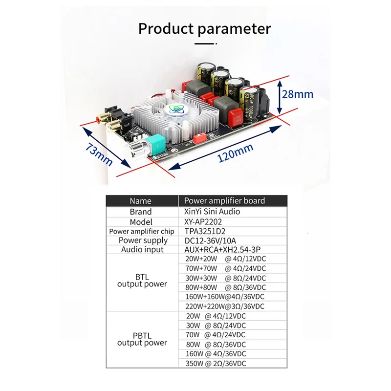 AA87 TPA3251 Hifi Digital Amplifier Board 220WX2 Bridge 350W Audio AMP Stereo Digital Power Amplifier Board Module