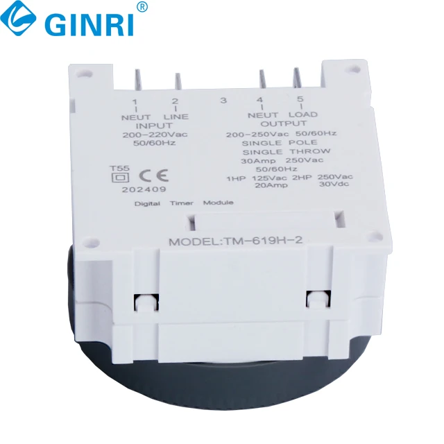 Minuterie numérique Programmable TM619 AC220V 230V 240V 4 broches 5 broches, 5 pièces