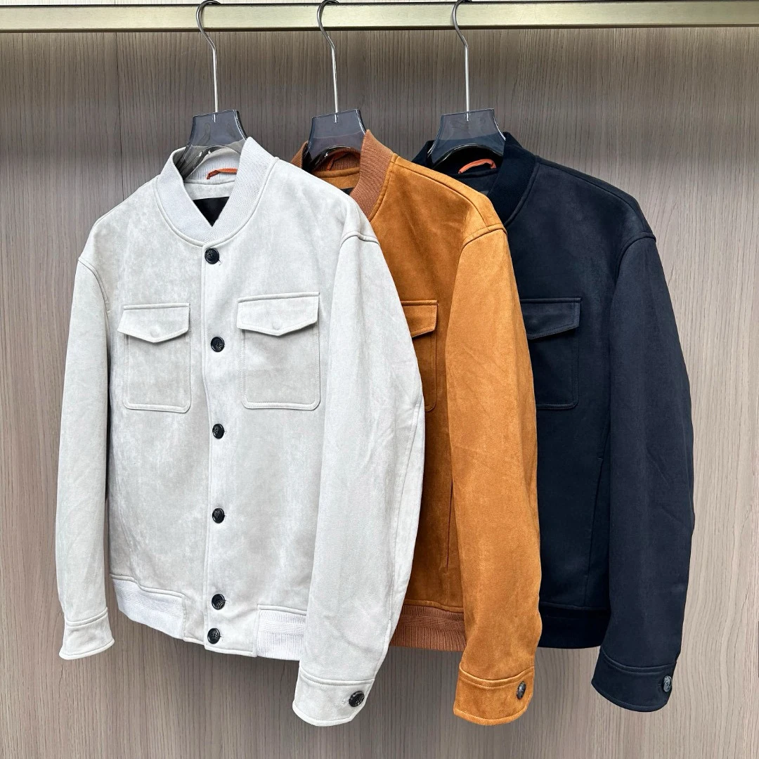 

Italian LP baseball collar solid color thermal business casual jacket