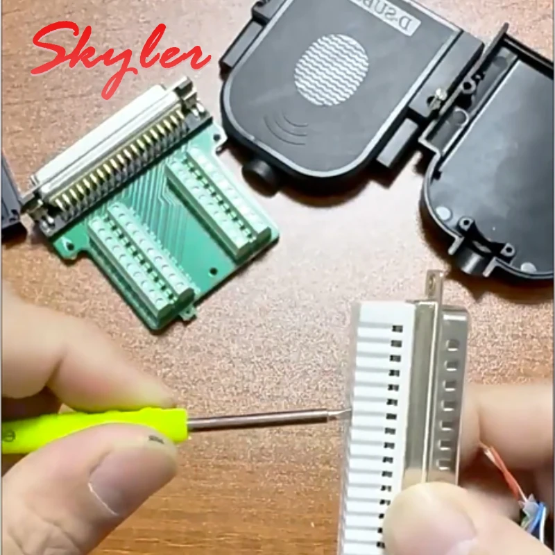 Small Volume DB37 Connector Solder-free Industrial Grade DB 37Pin Connectors 37 Pin Male Female Wiring Terminal Joint Adapter