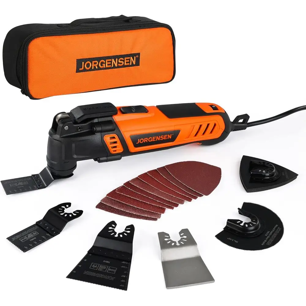 

Oscillating Multi-Tool with 5° Angle, 4 Amp, 7 Variable Speeds, 16-Piece Blades, Carry Bag - 70800