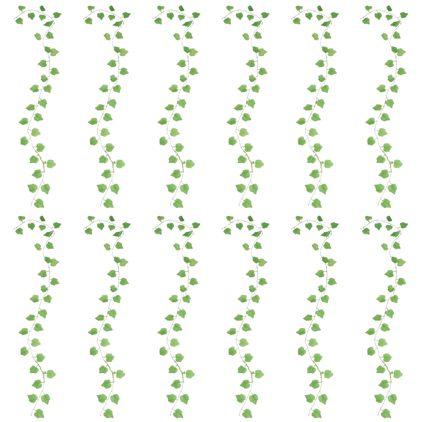 

12PCS Artificial Grape Leaves Silk Flower Decor Simulation Leaf Rattan Plant Faux Green Vine Home Wall Decorations