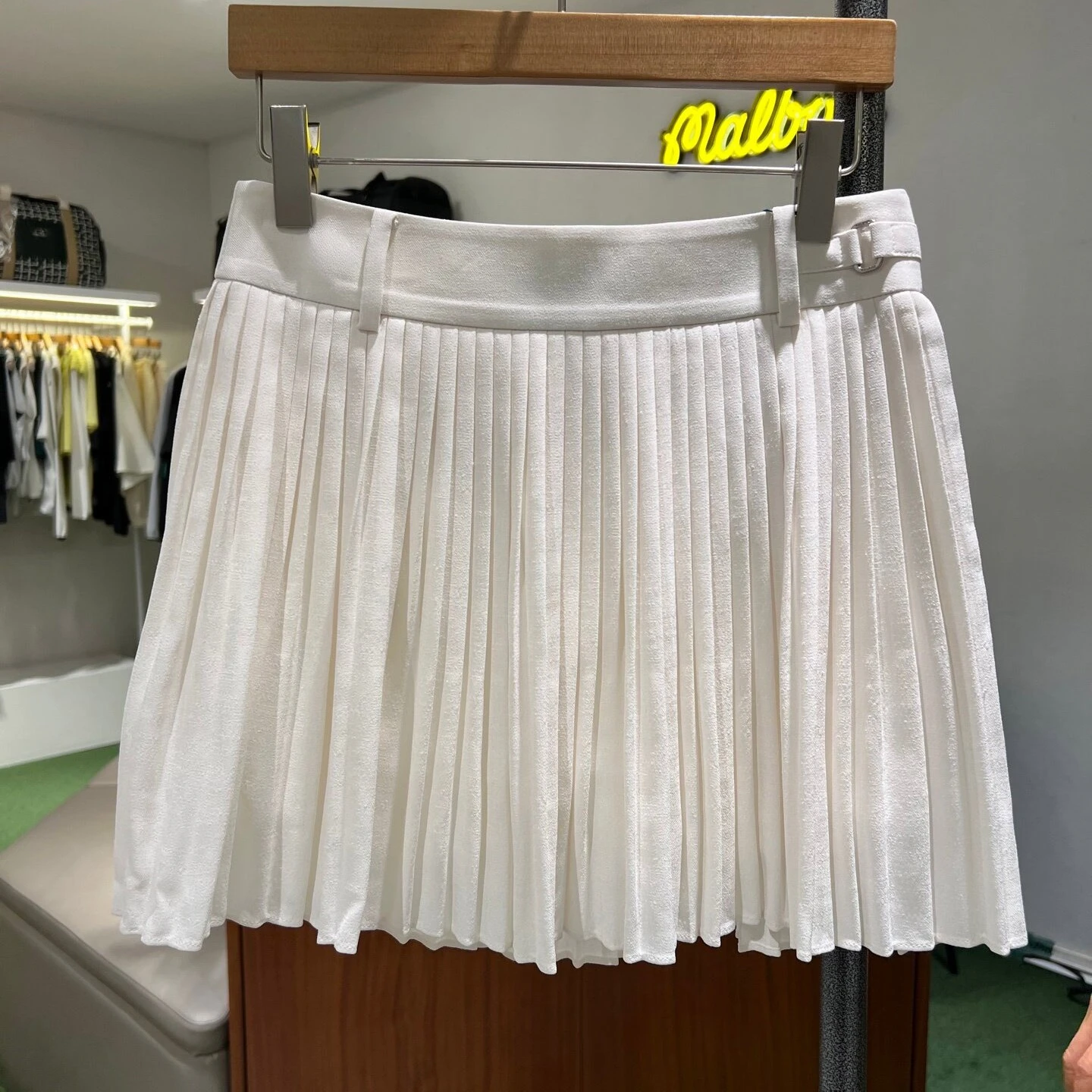 Women's Golf Pleated Skirt 2026 Fall New Original Korean Stylish Sporty Ball Pocket High Waist Breathable Quick-Dry Stretch Soft