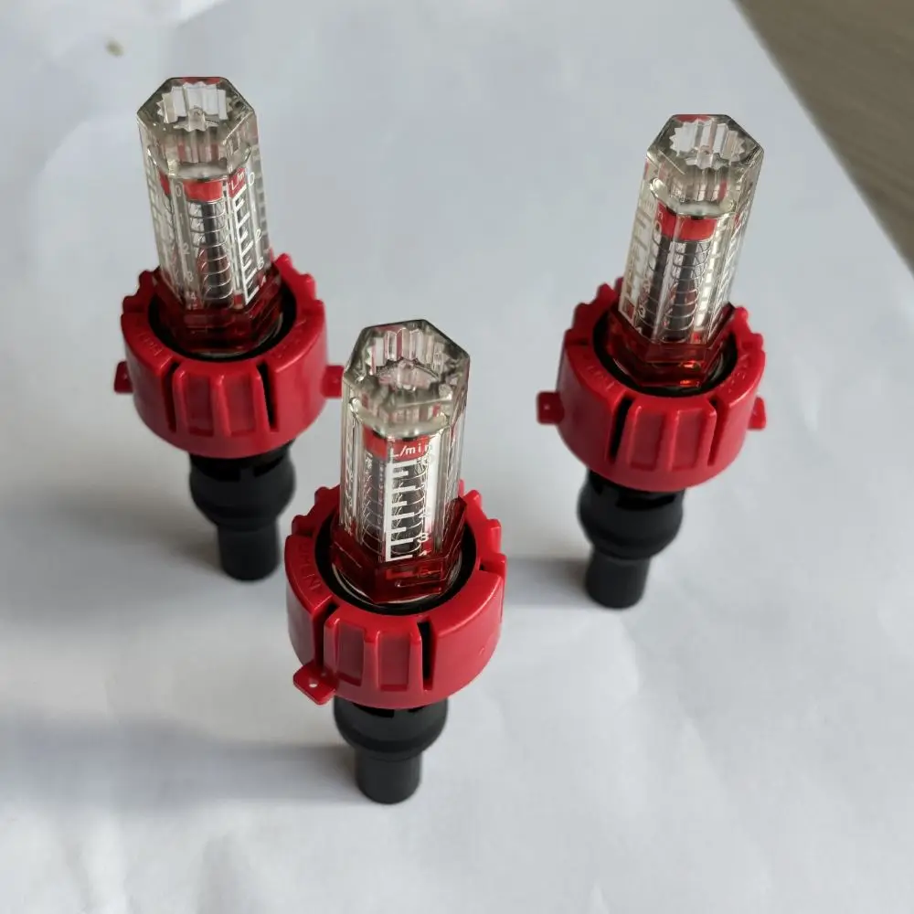 Flow Meter Water Separator Transparent Plastic Unit Adjustable Flow Control Lockable Measuring Device For Heating System