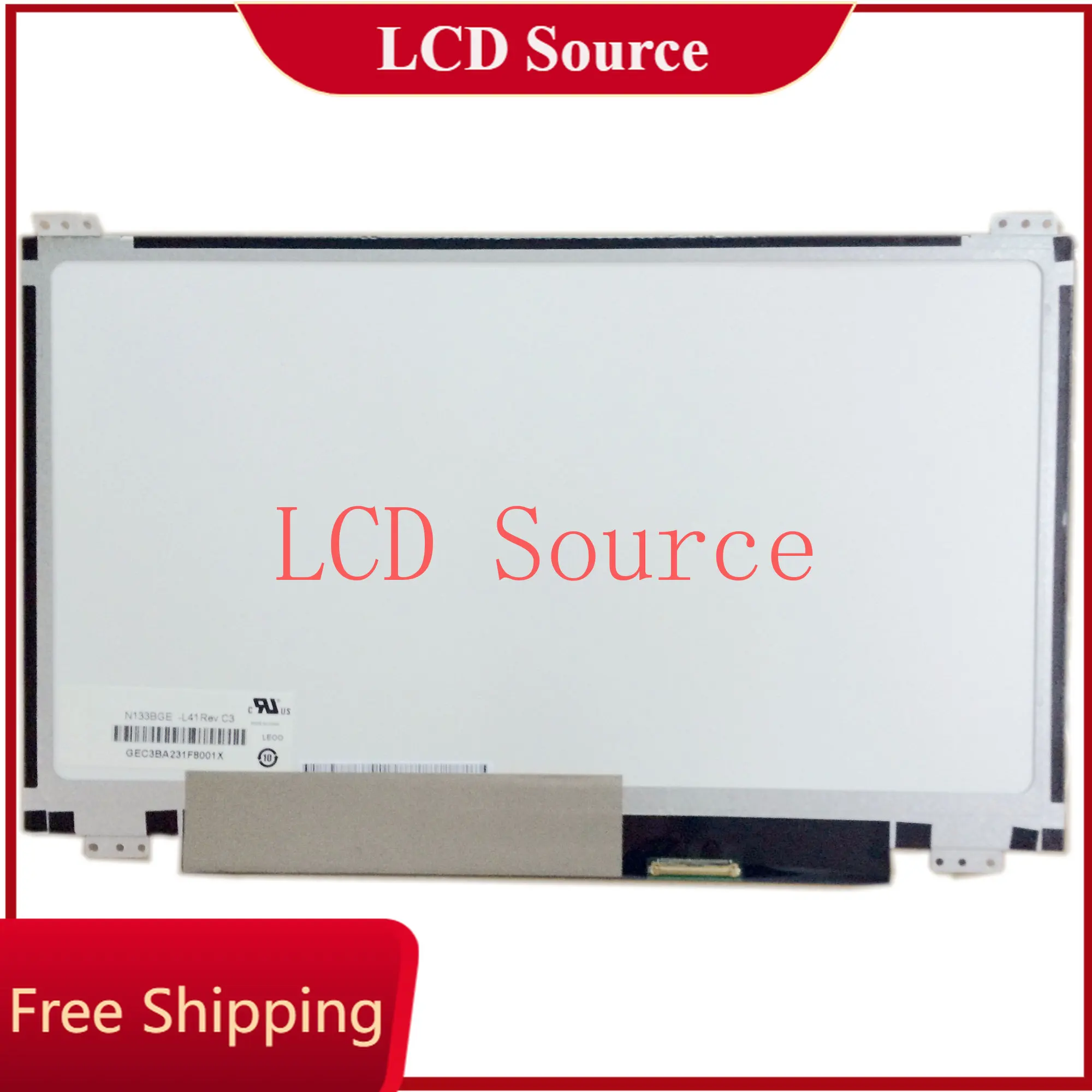 

N133BGE-L41 Rev.C3 13.3" Laptop LED LCD Screen Slim Panel UP+DOWN screw holes New