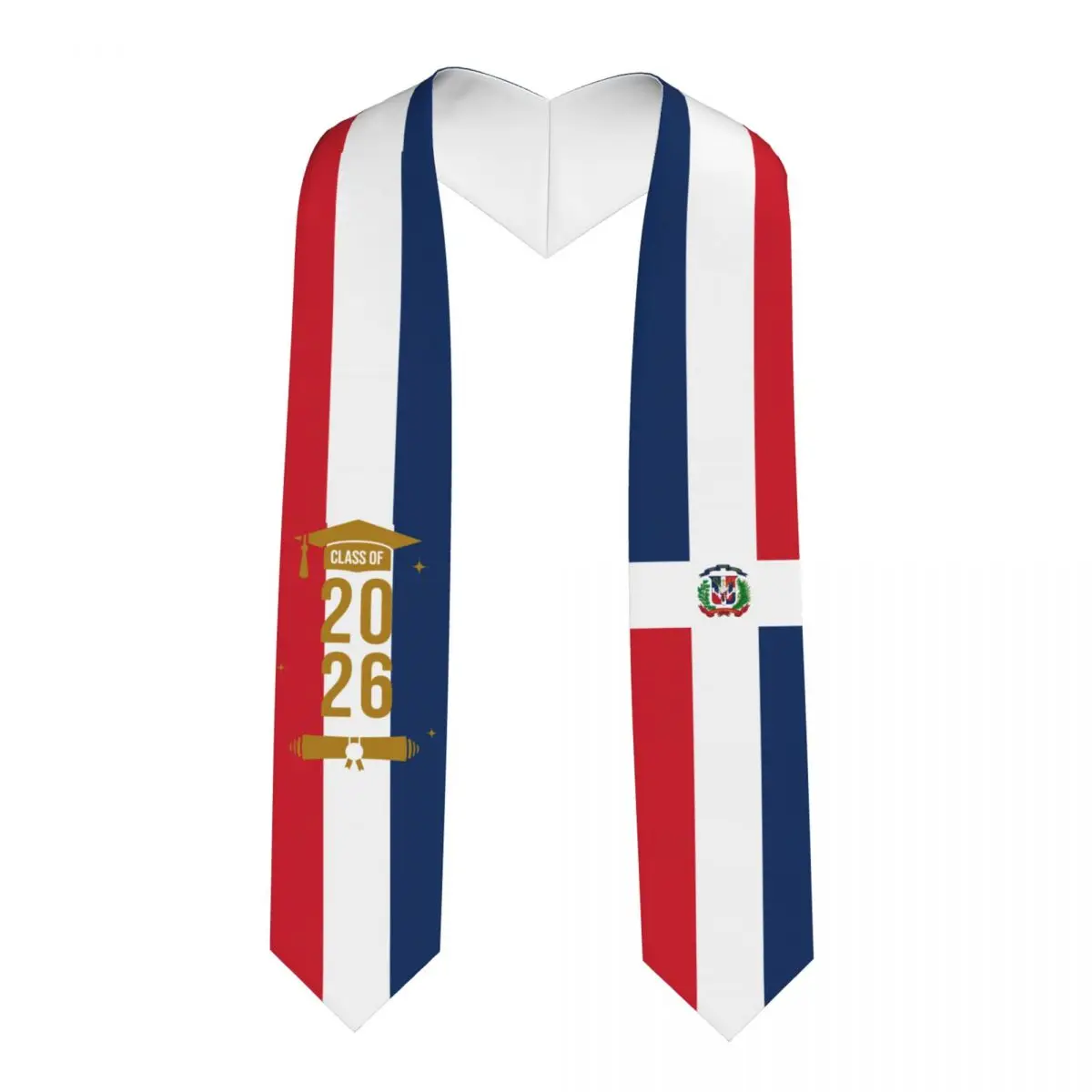 

Class Of 2026 Dominican Republic Flag Graduation Stole Sash Scarf For International Students Proud 183CM Long