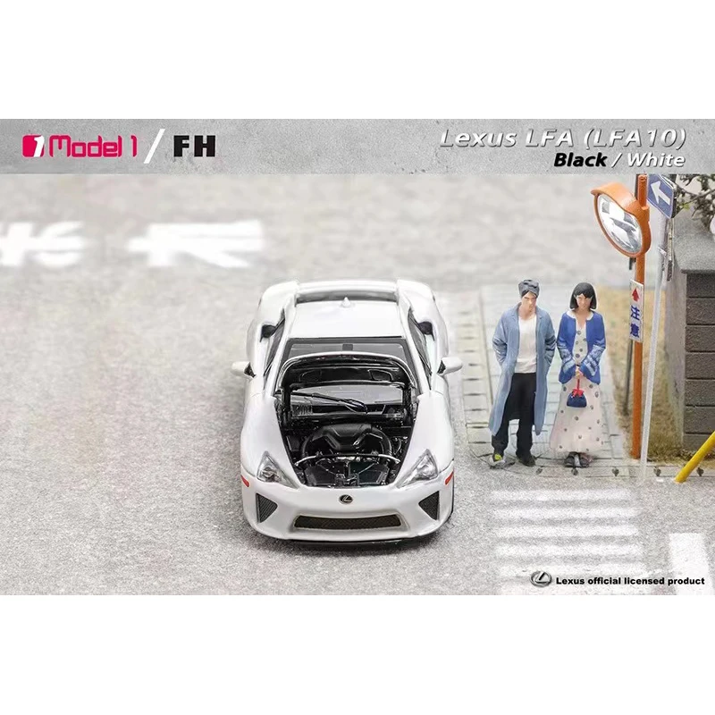 Diecast 1/64 Scale Lexus LFA Coupe Alloy Mode Car Play Vehicles Front Cover Can Be Opened