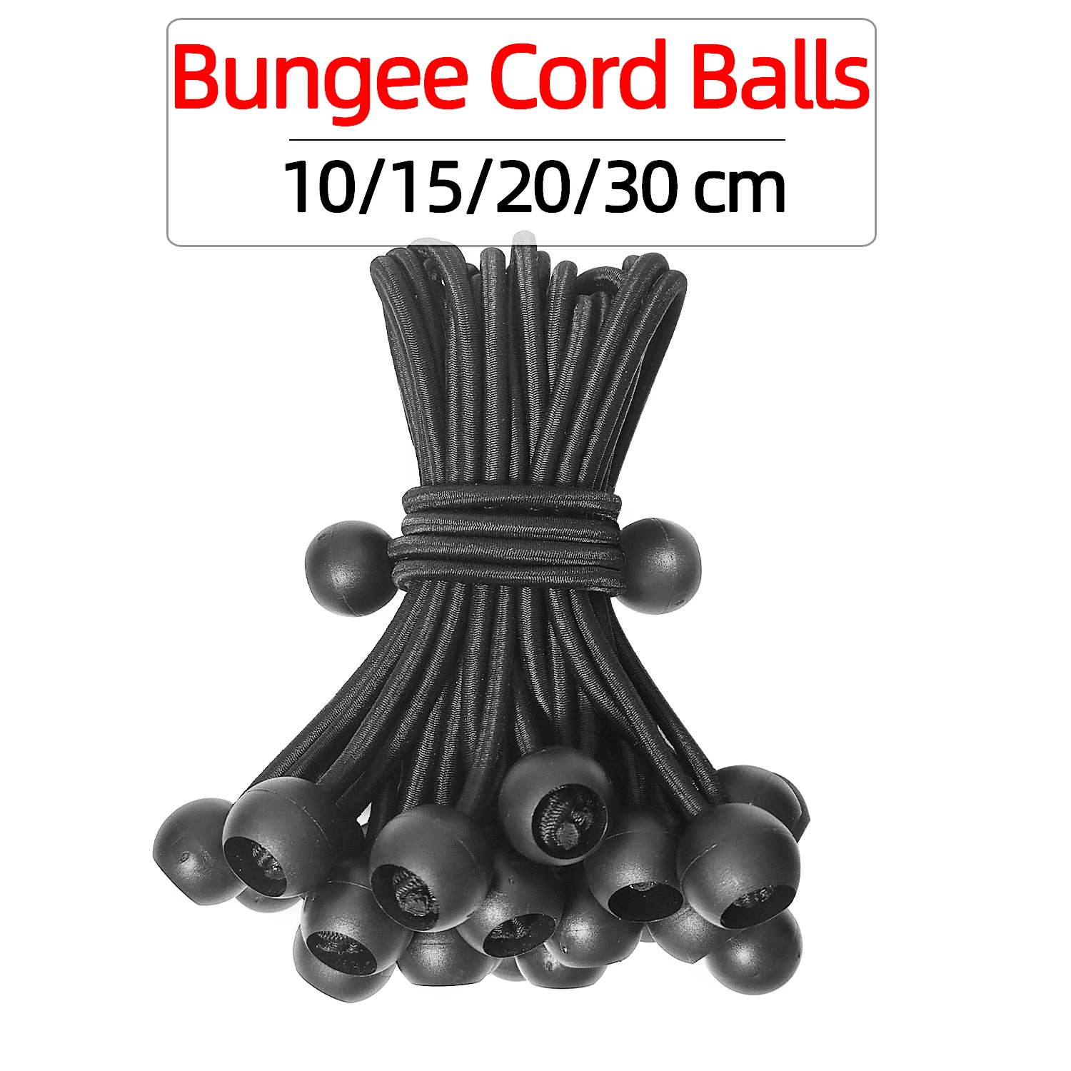 

5PCS Ball Bungee Cord Heavy Duty Bungie Cord Balls for Tarp Tie Down Canopy Camping Tents Holding Wire Hoses Umbrellas Awning