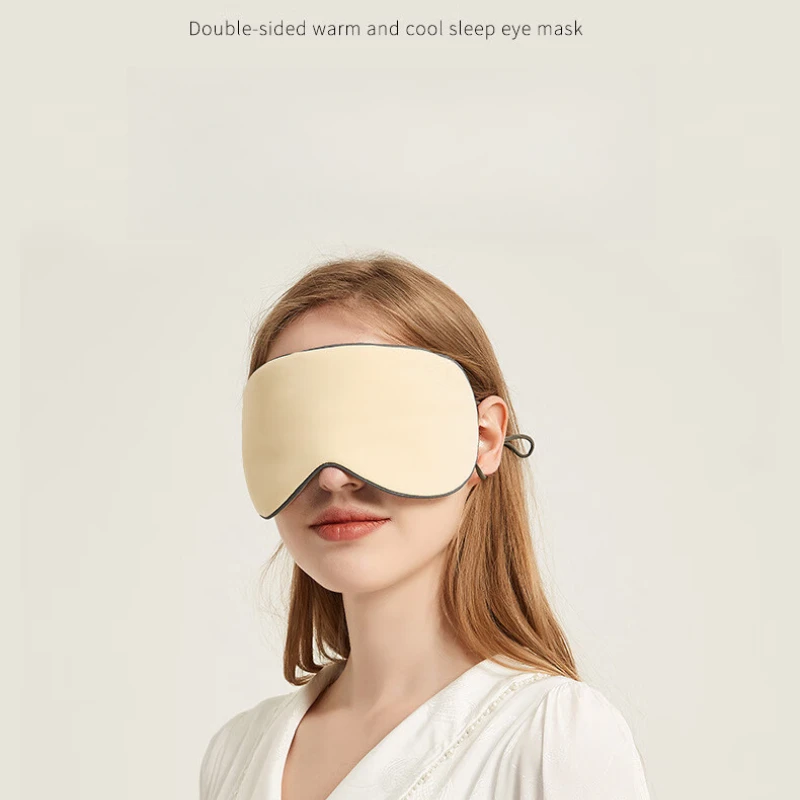 Surface Warm Cool Eye Mask Full Blackout Coverage Flexible Size Fit High Air Permeability Blindfold Practical Comfort Item