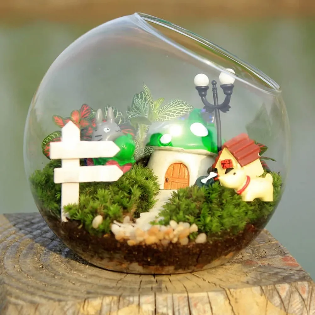 Sáng Tạo Trong Suốt Rõ Nét Bóng Lọ Thủy Tinh Bauble Bóng Micro Phong Cảnh Không Vật Có Terrarium Mọng Nước Treo Lọ Hoa Bình Chứa