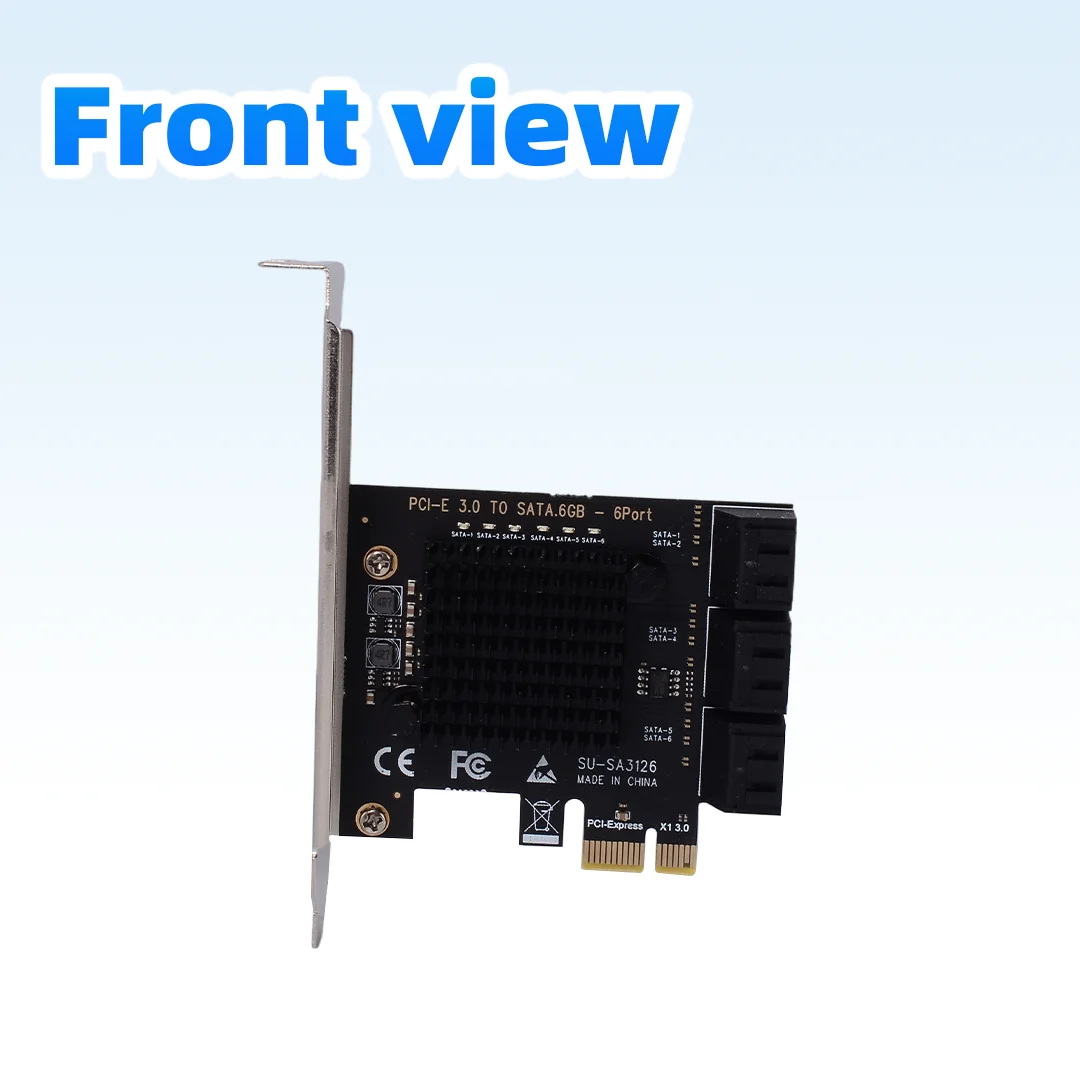 ADT-Link PCIe To SATA 3.0 Expansion Card 24 / 20 / 16 / 12 / 8 / 6 Port SSD Solid State Drive Adapter Card x1 x4 x16 Driver-Free