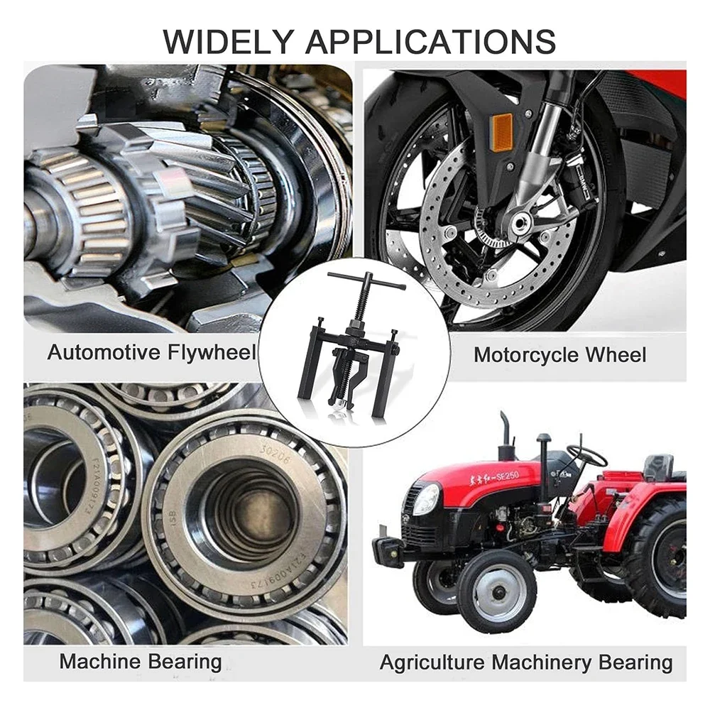أداة تفكيك مجتذب محمل 3 مخالب، مجموعة أدوات سحب عالمية شديدة التحمل لورشة إصلاح الدراجات النارية والشاحنة