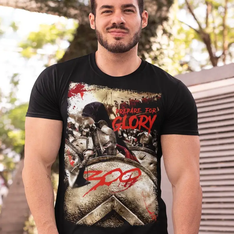 300 T Shirt, 300 Movie Shirt, Spartans T Shirt, King Leonidas Spartans vs Persians Tee T-Shirt