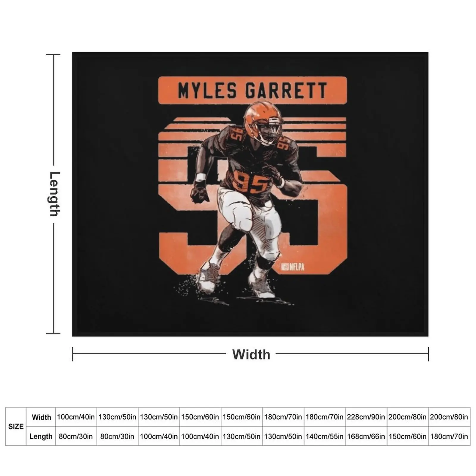 Myles Garrett 95 For Cleveland Browns Fans \t Throw Blanket Tourist Cute Plaid Sofa Throw Blankets