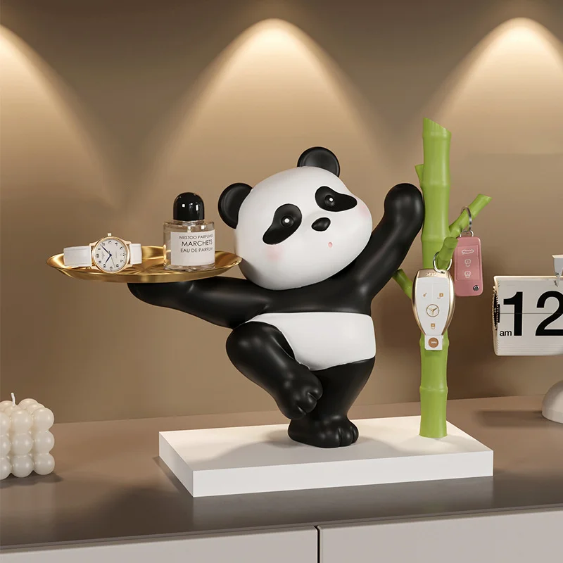 

Cute Panda Style Home Entrance Cabinet Storage Decoration Bracket Living Room Shoe Cabinet Home Decoration Storage Decoration