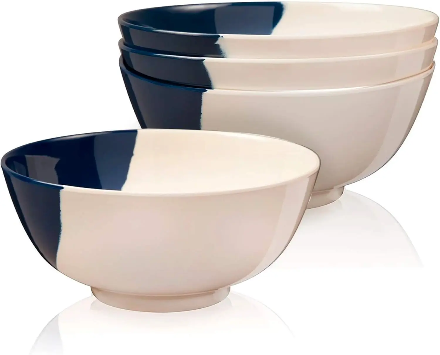 

Durable Melamine Serving Bowls Set of 4, Shatter-Proof, Dishwasher Safe for Parties and Picnics