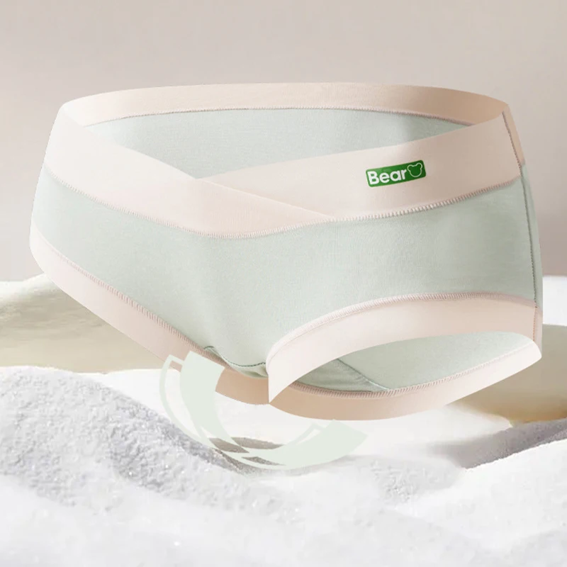 Bragas de maternidad de algodón sin costuras para mujer, ropa interior de cintura baja para el vientre, lencería para embarazadas, calzoncillos de