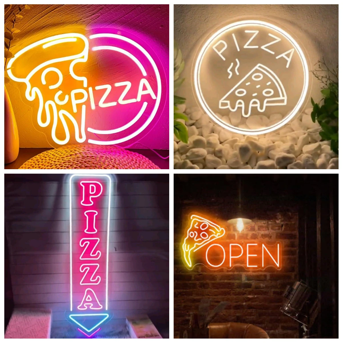 

Pizza Slice Neon Sign Dimmable USB LED Light for Restaurant Bar Cafe Wall Decor Commercial Kitchen Window Display Art Sign Gifts