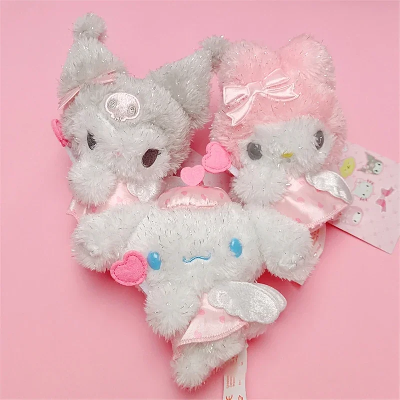 

Sanrio Melody Kuromi Cinnamoroll Плюшевая Кукла мультфильм новый стиль любовь маленький ангел серия рюкзак плюшевая Подвеска Игрушка Подарки