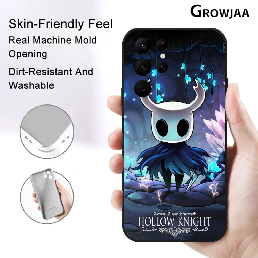 H-Hollow K-Knight Game Phone Case For Samsung Galaxy S25 S24 S22 S23 Ultra S21 S20 Plus 5G Protective Silicone Funda