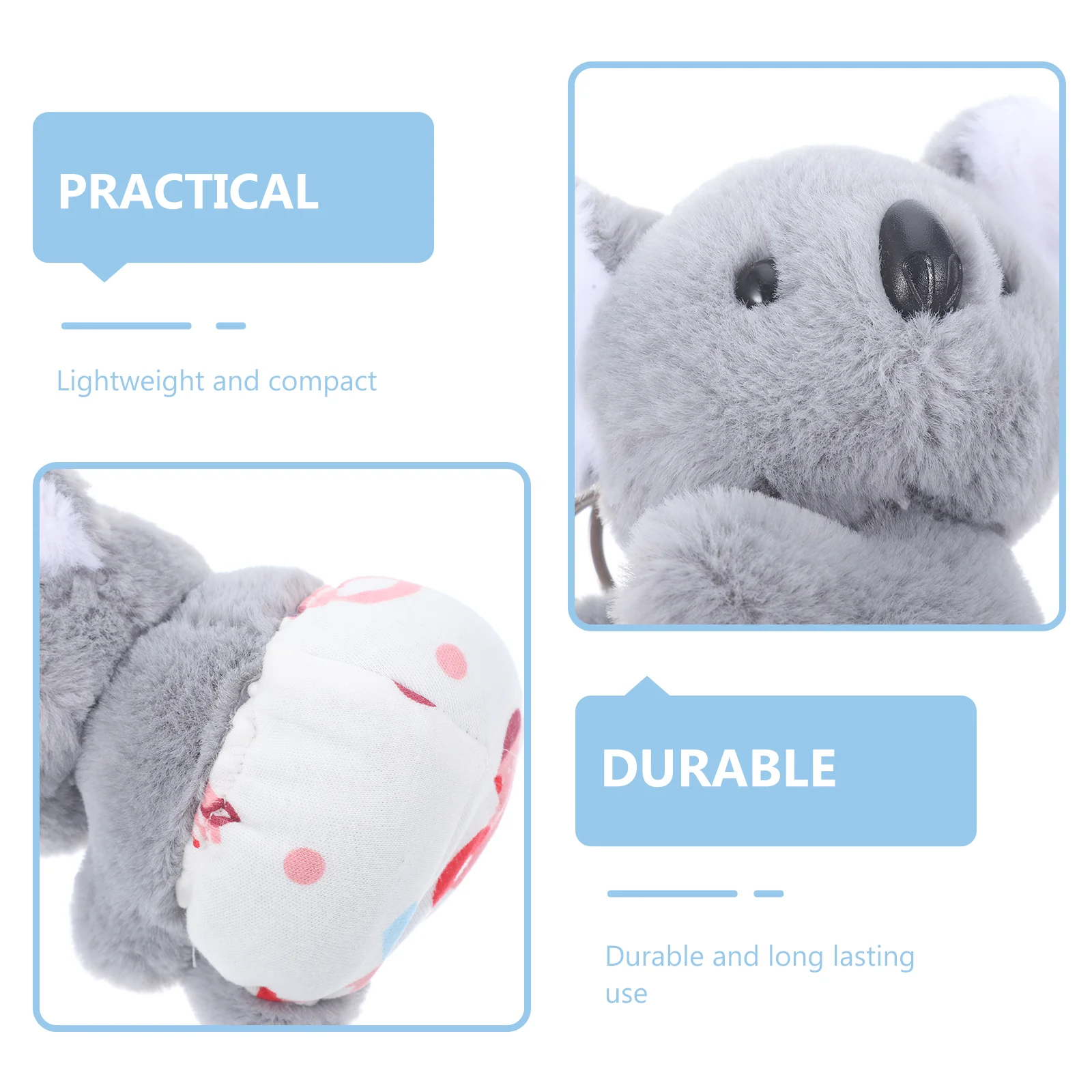 Decorate Koala Bag Ornaments Child Plush Keychain Super Soft Short Charm Creative Ring Pendant