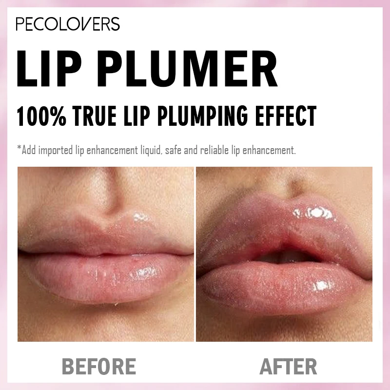 PECOLOVERS Lip Gloss Moisturizing Lip Plumper Gloss Bomb Universal Lip Luminizer Long Lasting Glitter Liquid Lipstick 10 Colors