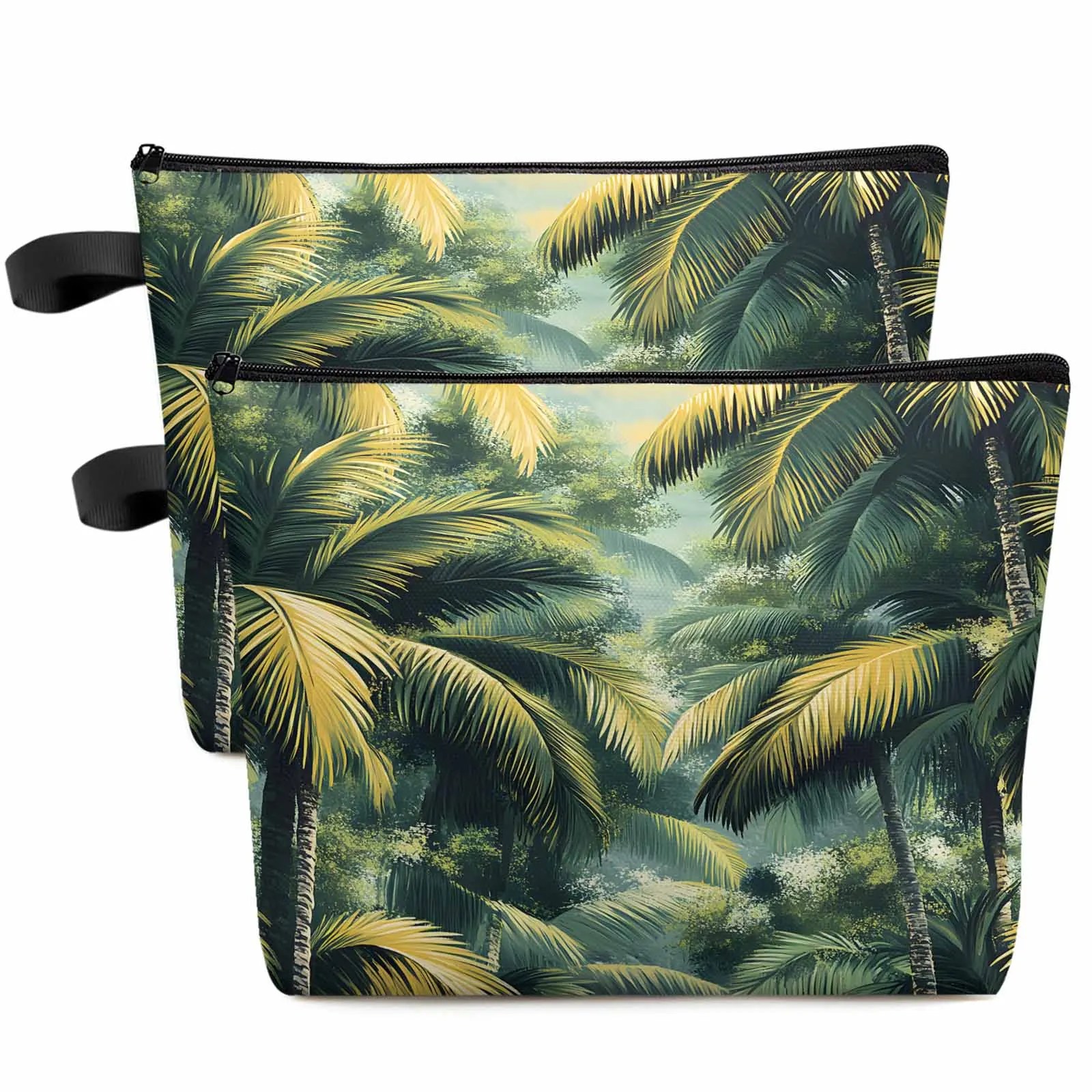 

Modernism Tropical Palm Leaf Makeup Bag Pouch Travel Essentials Lady Women Cosmetic Bags Toilet Organizer Storage Pencil Case