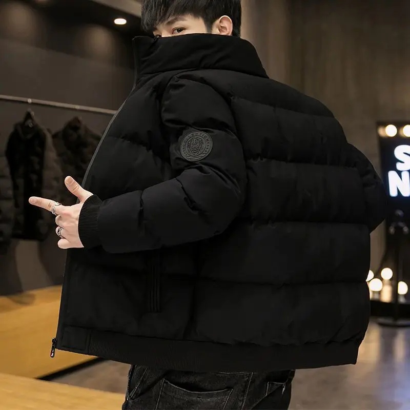 

New 2023 Men's Cotton Jacket Winter Thickened Fleece Lined Casual Versatile down Cotton Trendy Men's Outerwear Winter Clothes