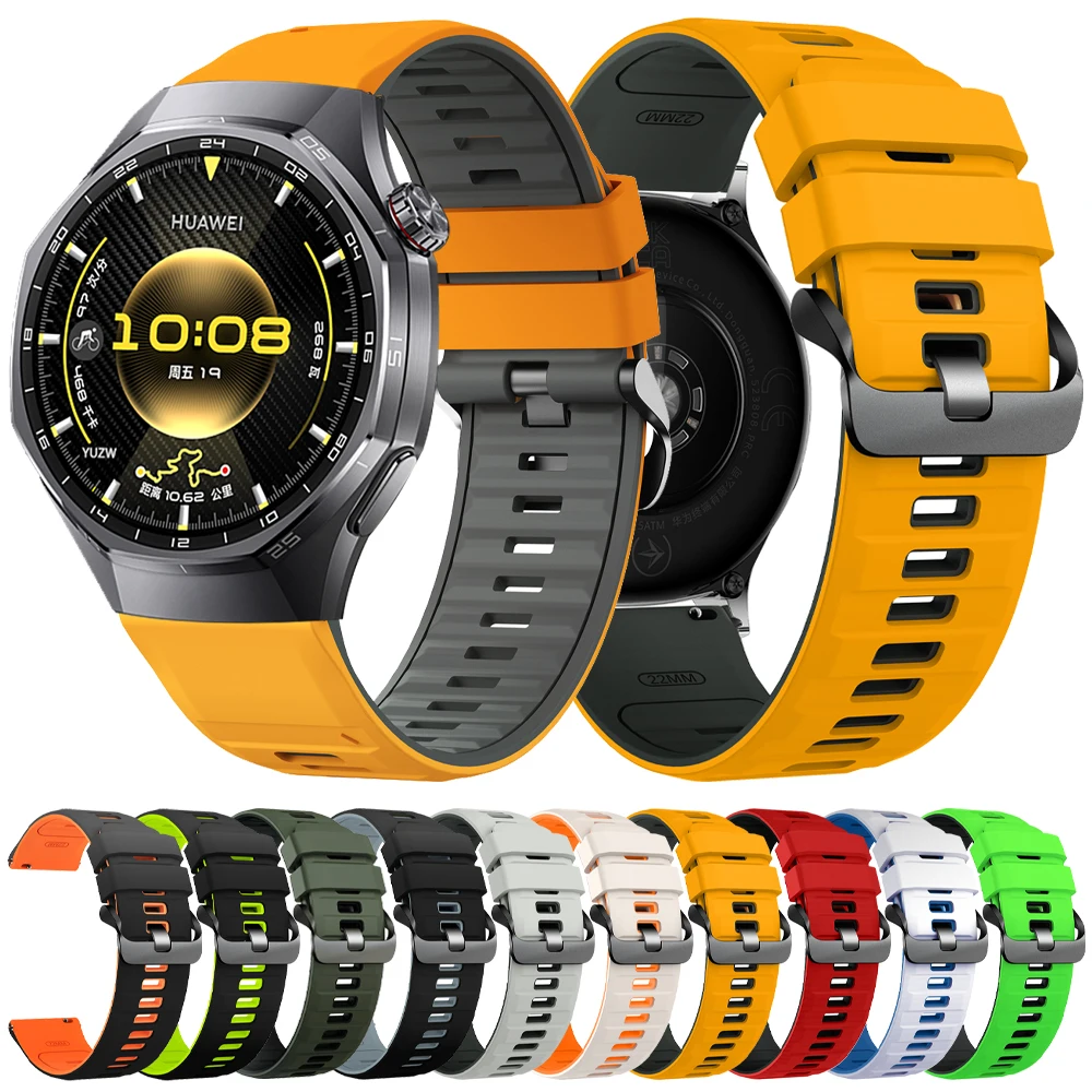 GT6 Watch Band For Huawei Watch GT 6/5/4/3/2 Pro 46mm Watch 5 4 3 Pro Ultimate Strap Quick Release 22mm Silicone Sports Bracelet